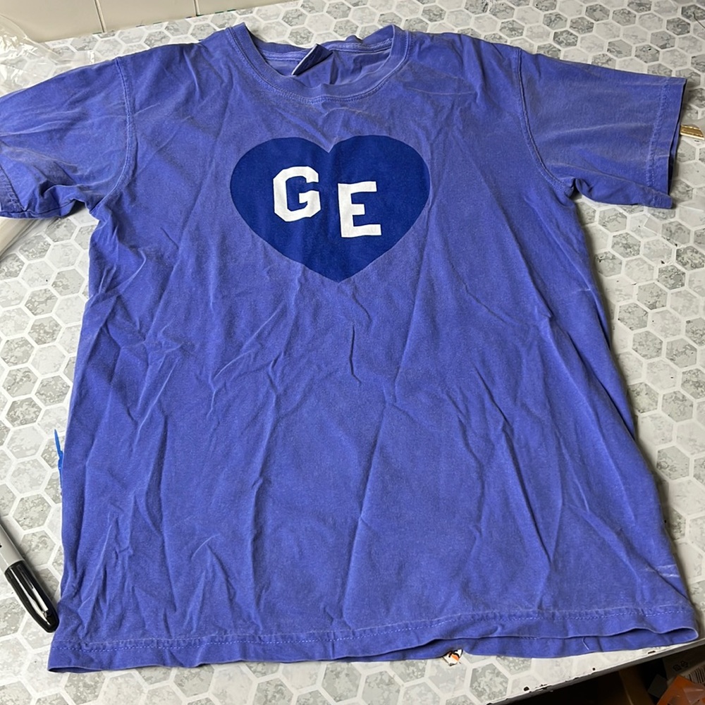 Comfort Colors Small Purple Heart of GE Graphic Short Sleeve T Shirt
